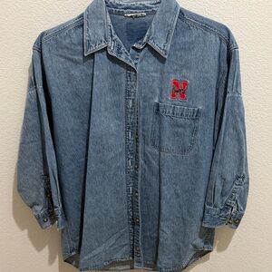 Denim Casual Button Down Shirt
